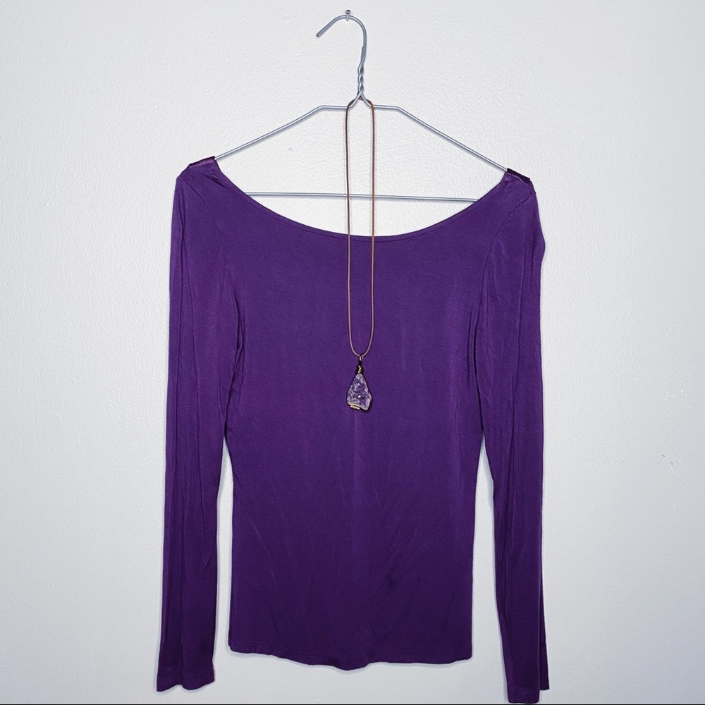 Purple Off the Shoulder Blouse